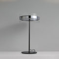 Impex Florina Chrome Table Light, Bedside Table Lamp, Iron, ∅ 7.9″ x H 15.7″