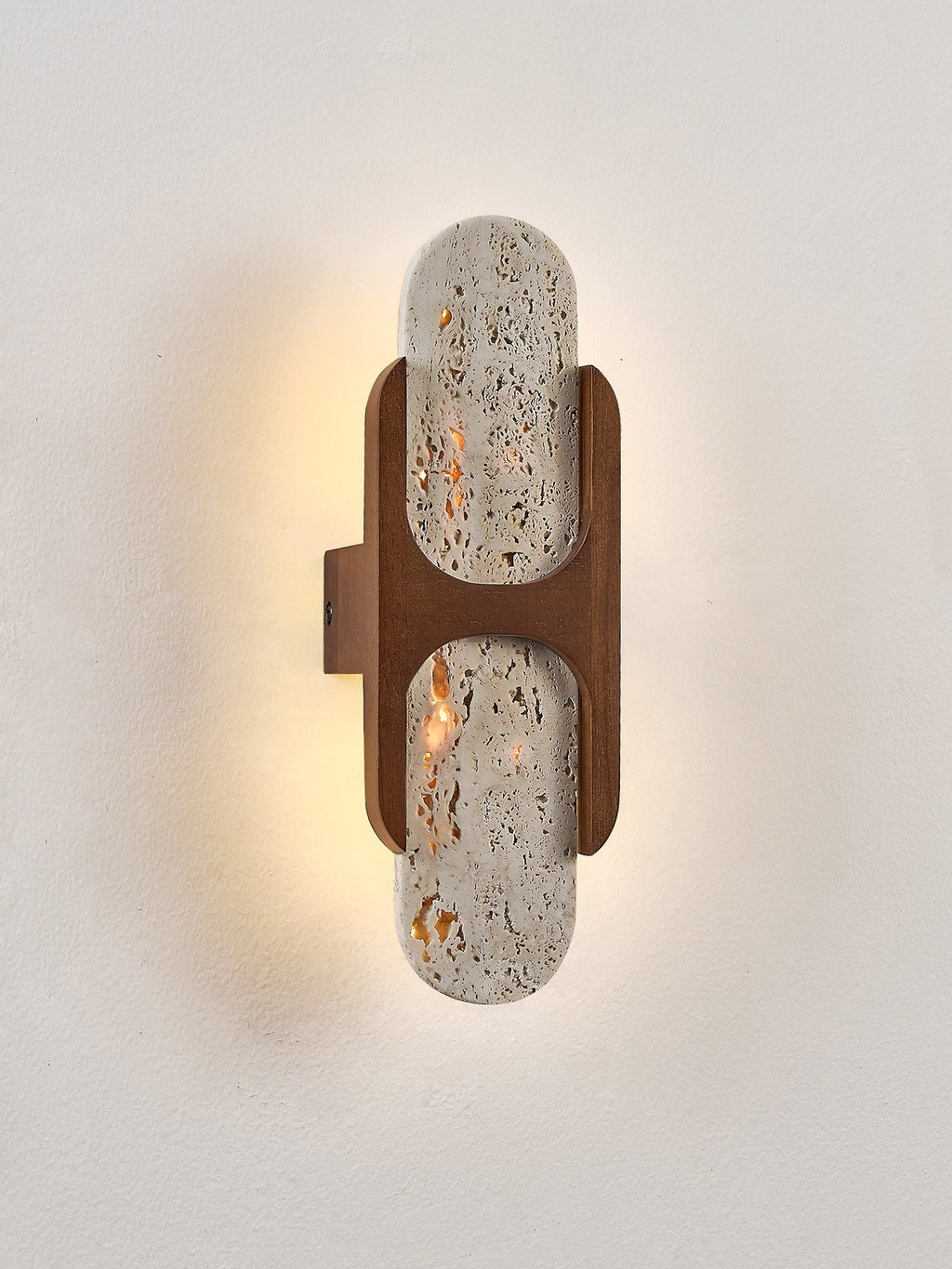 Isla Travertine Wall Light, Hardwired Wall Sconce, detail 4