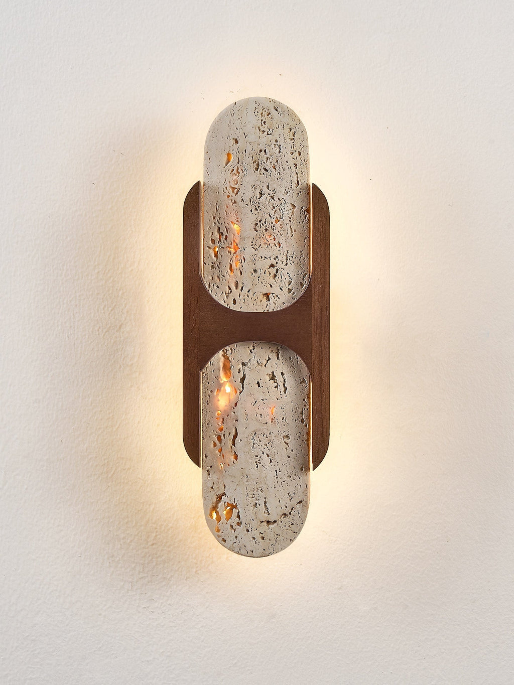 Isla Travertine Wall Light, Hardwired Wall Sconce, detail 5