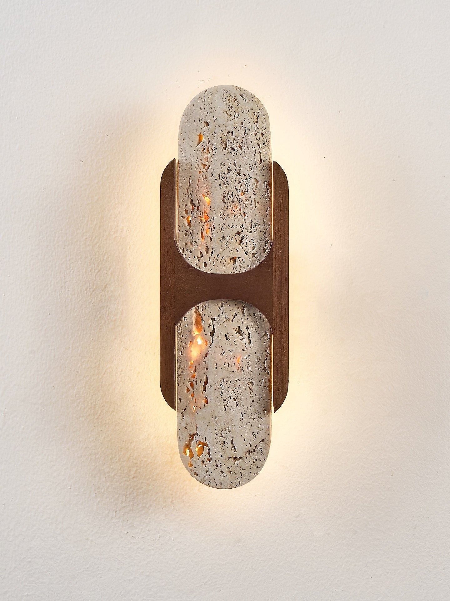 Isla Travertine Wall Light, Hardwired Wall Sconce, detail 5