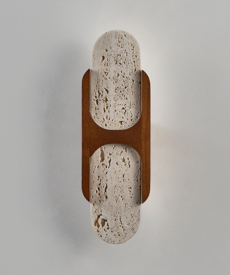 Isla Travertine Wall Light, Hardwired Wall Sconce, detail 10