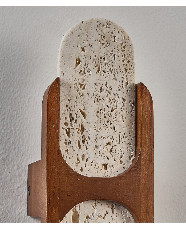 Isla Travertine Wall Light, Hardwired Wall Sconce, detail 11