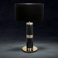 Designer Black Marquina Marble Table Light, Bedside Table Lamp, Height 68 cm