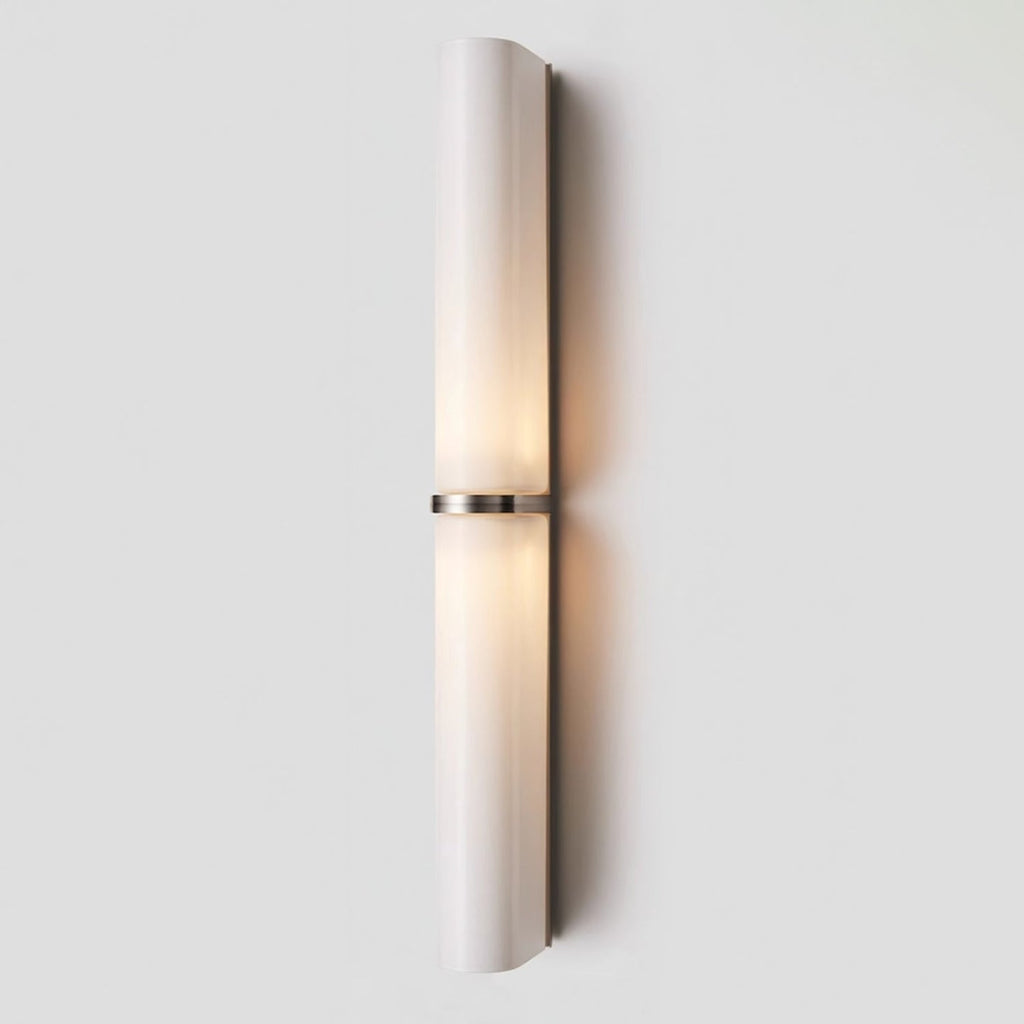 Ivory Glow Wall Light, Hardwired Wall Sconce, Brass, Dia 6cm x H 62cm