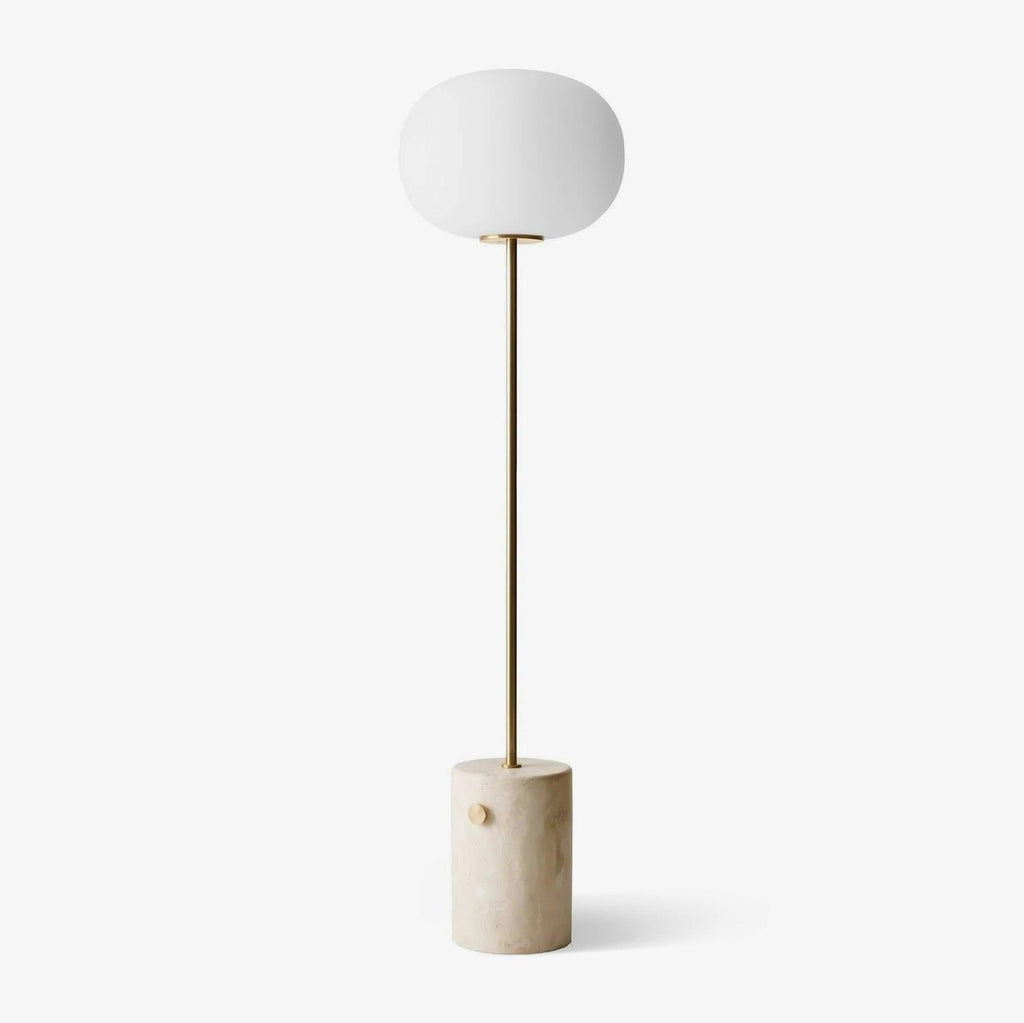Lumina Pillar Orb Floor Light, Floor Lamp, Metal, ∅ 13″ x H 59″