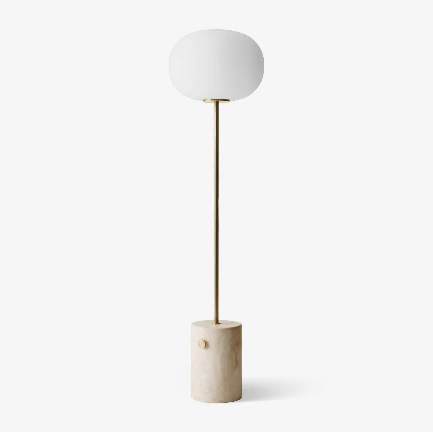 Lumina Pillar Orb Floor Light, Floor Lamp, Metal, ∅ 13″ x H 59″