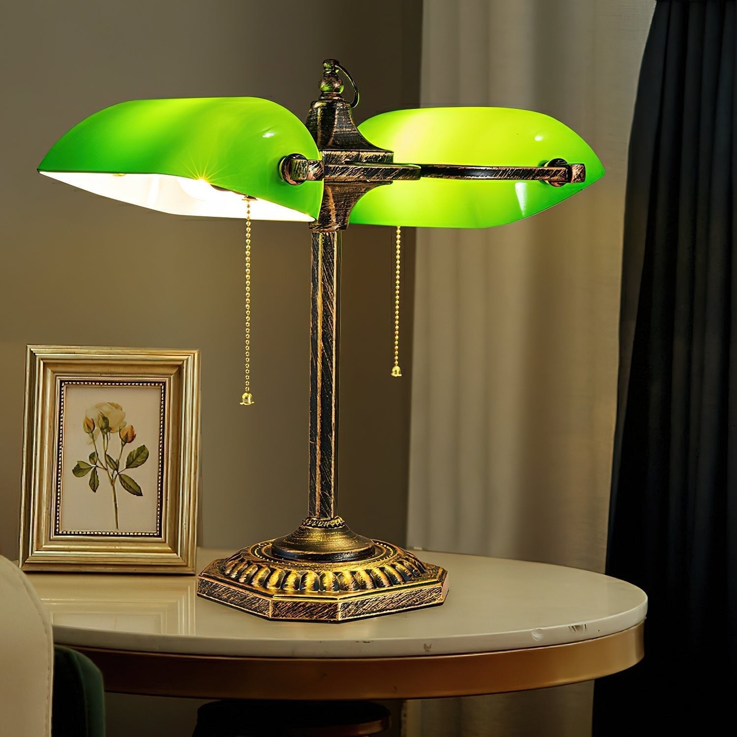 Jade Table Light, Bedside Table Lamp, detail 3