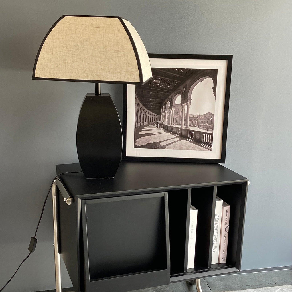 Javier Black Table Light, Bedside Table Lamp, detail 3