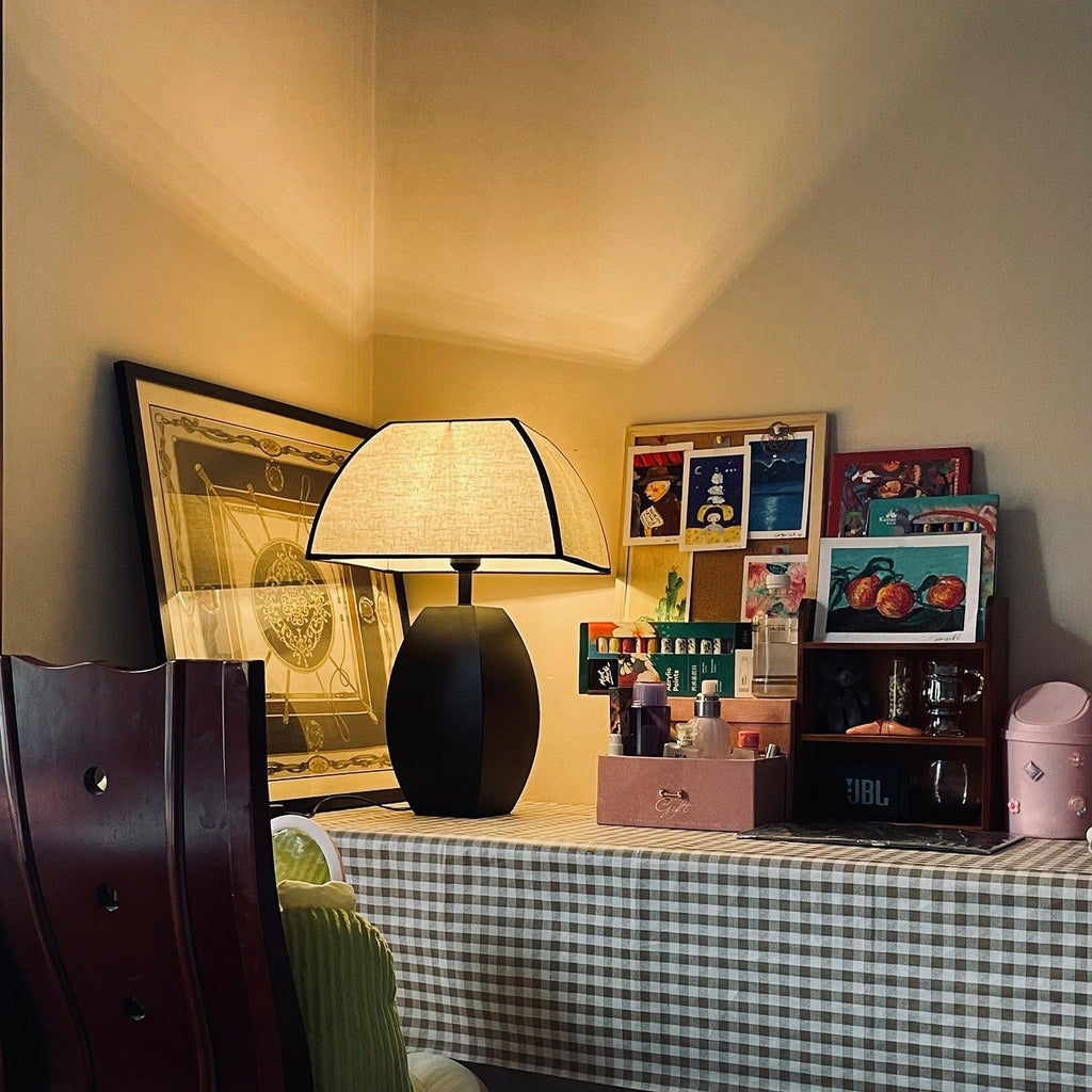 Javier Black Table Light, Bedside Table Lamp, detail 2