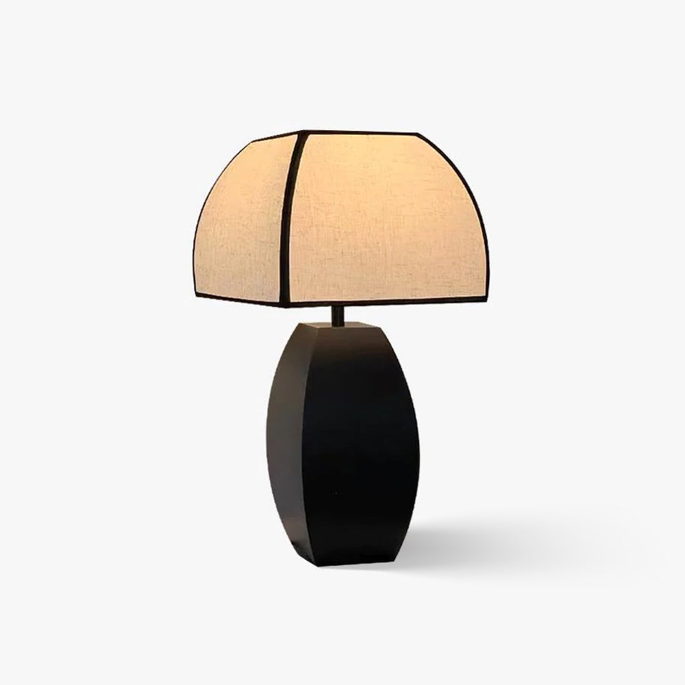 Javier Black Table Light, Bedside Table Lamp, Metal, ∅ 13.7″ x H 21.6″