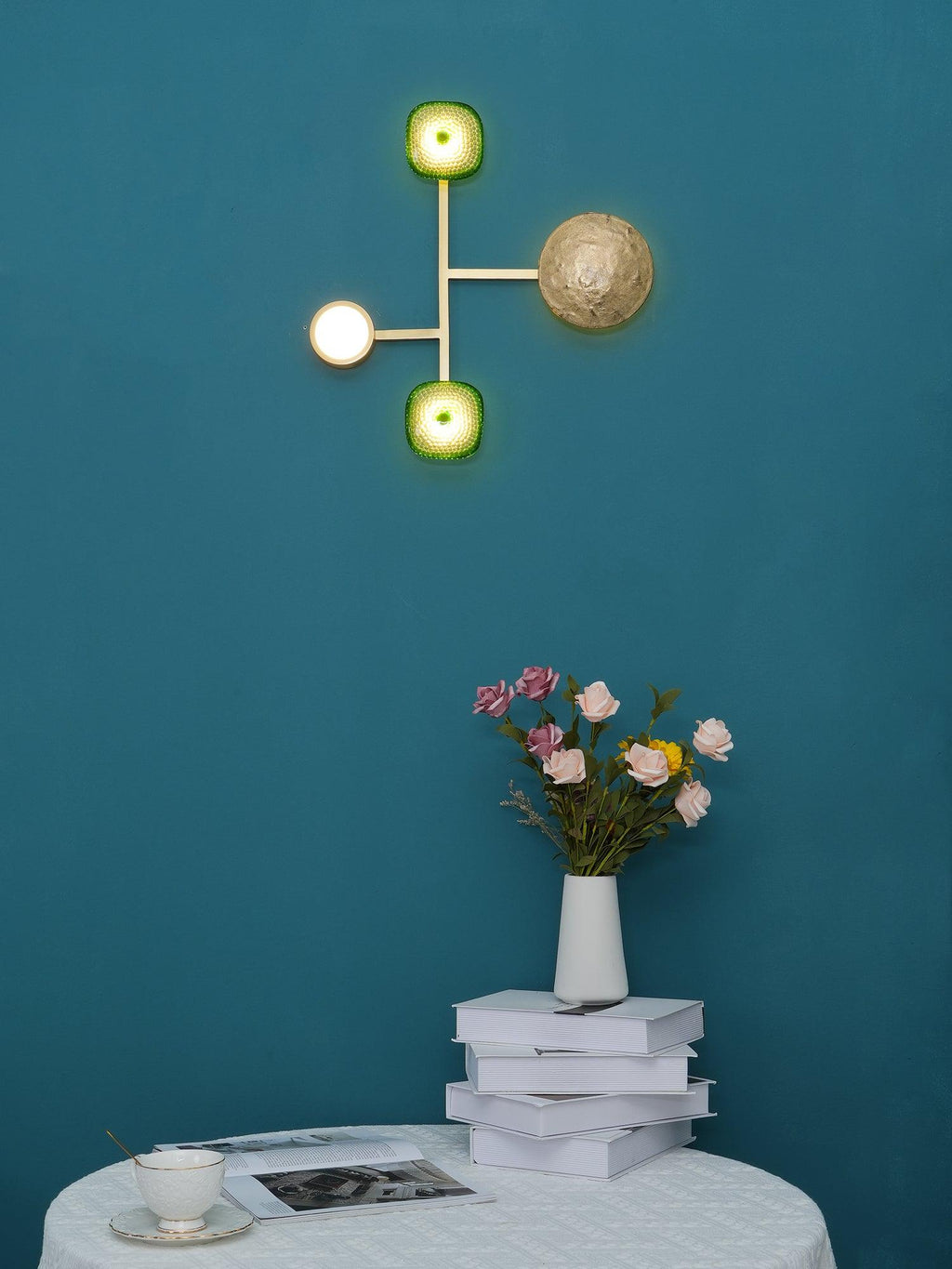 Gemstone Wall Light, Hardwired Wall Sconce, detail 6