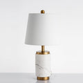 Joan Marble Table Light, Bedside Table Lamp, Metal, ∅ 11″ x H 20.8″