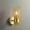Jovenko Candle Wall Light, Bedroom Wall Sconce, Brass, Dia 10cm x H 29.5cm