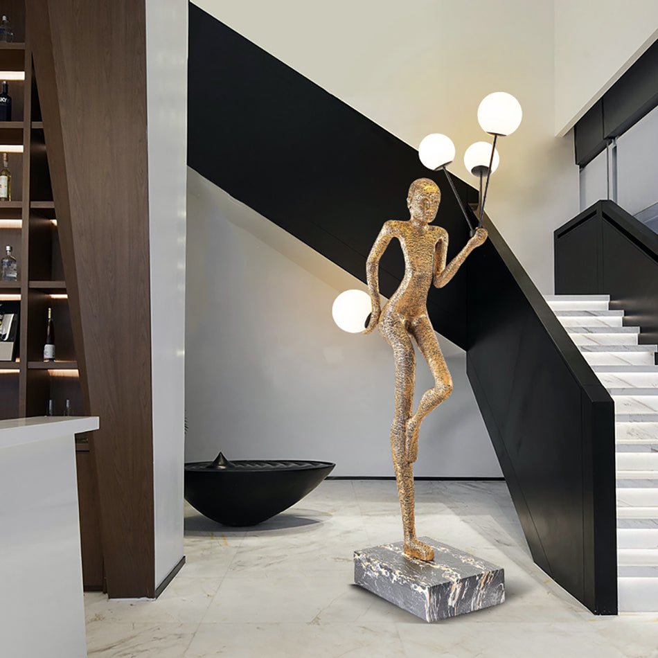 Juggling Sculptor Floor Light, Floor Lamp, detail 9