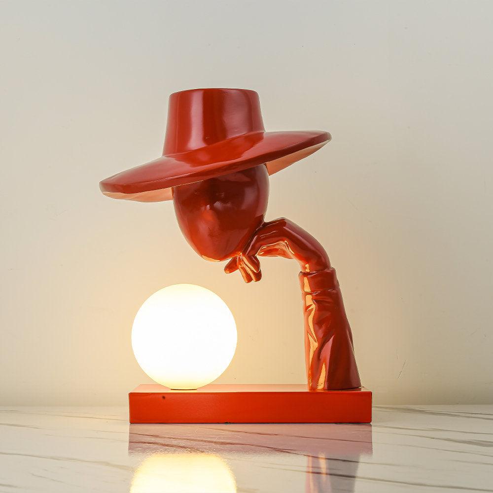 Glass Juni Resin Novelty Lamp, Bedside Table Lamp, detail 2