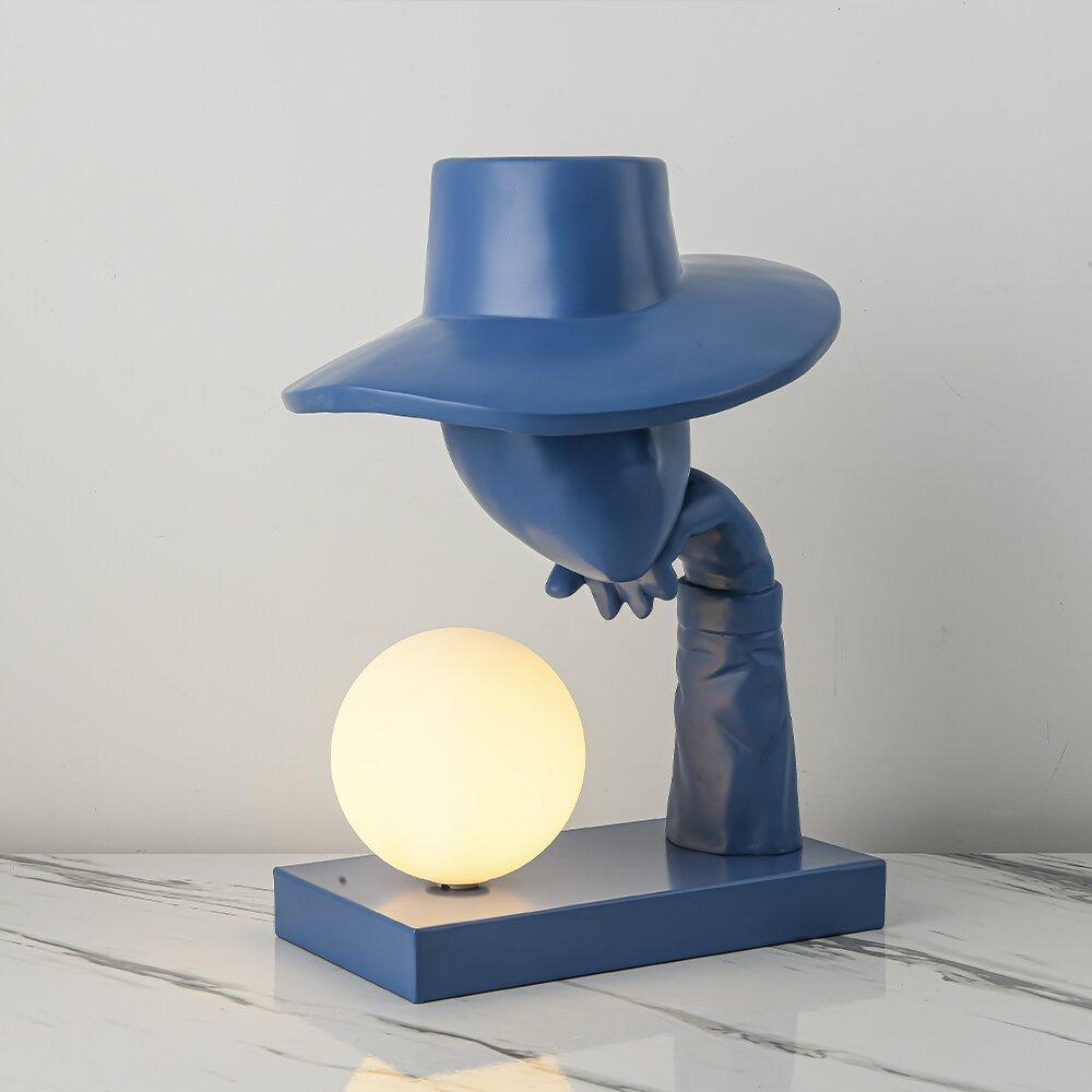 Glass Juni Resin Novelty Lamp, Bedside Table Lamp, detail 4
