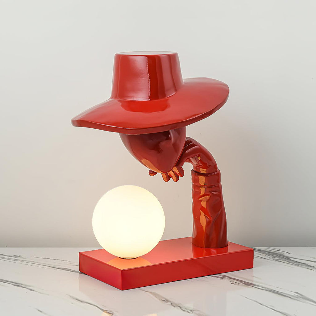 Glass Juni Resin Novelty Lamp, Bedside Table Lamp, detail 5