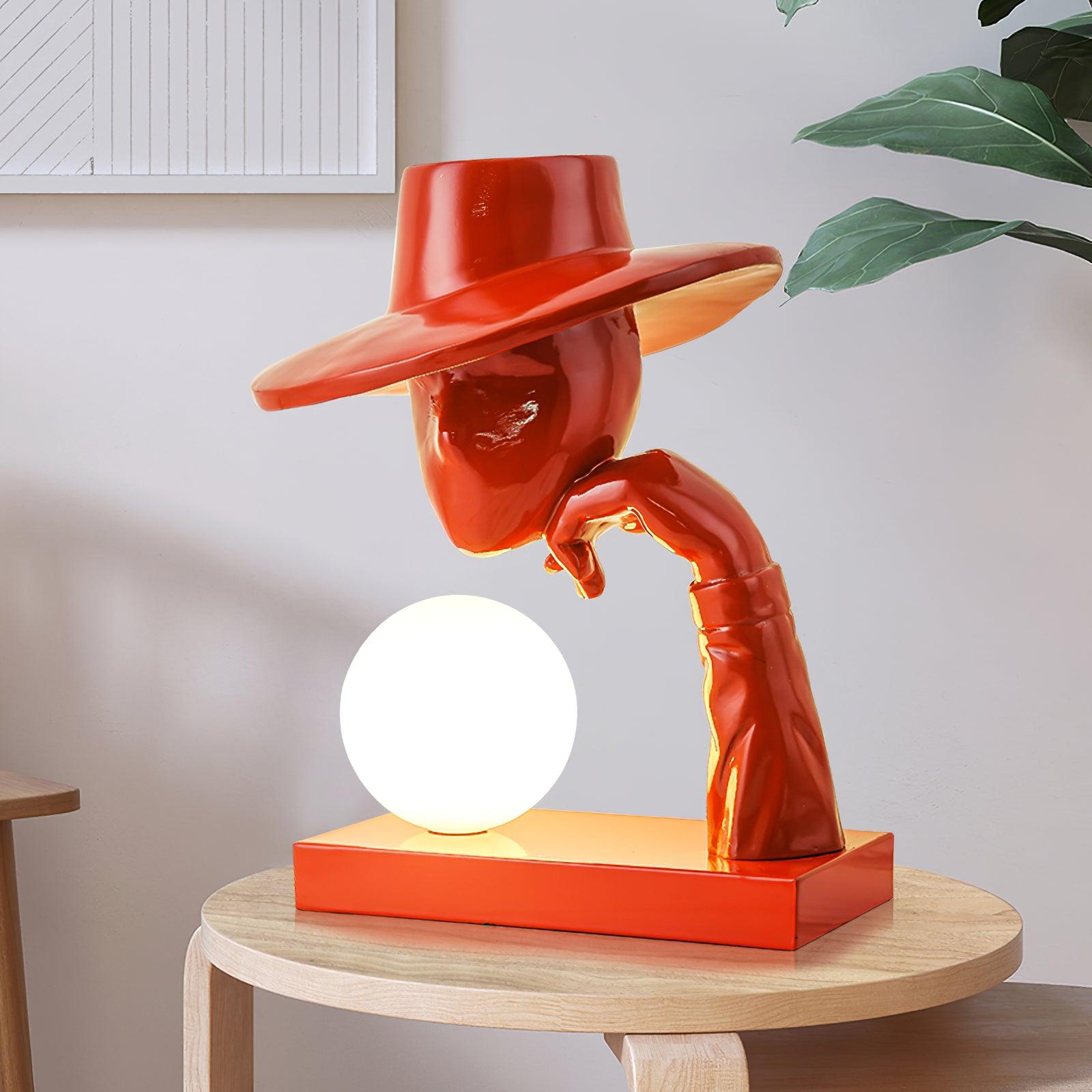 Glass Juni Resin Novelty Lamp, Bedside Table Lamp, detail 3