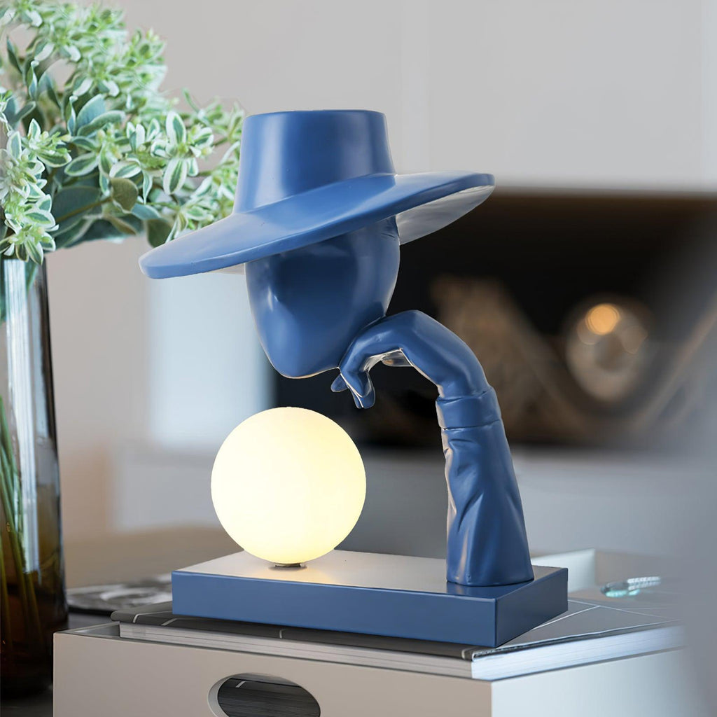 Glass Juni Resin Novelty Lamp, Bedside Table Lamp, detail 6