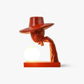 Glass Juni Resin Novelty Lamp, Bedside Table Lamp, ∅ 11″ x H 14.2″