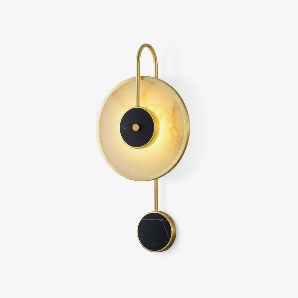 Kandy Alabaster Wall Light, Hardwired Wall Sconce, Metal, Dia 25cm x H 50cm