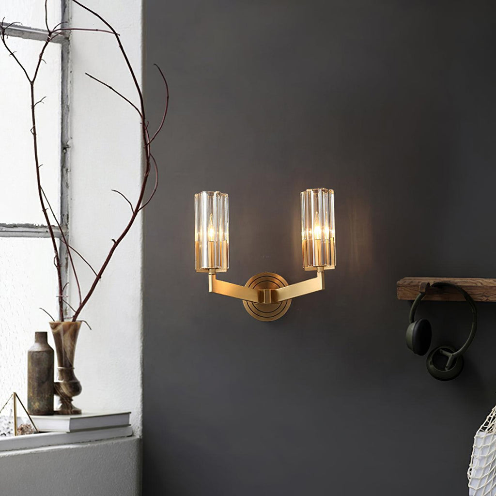 Kayla Brass Wall Light, Bedroom Wall Sconce, detail 4