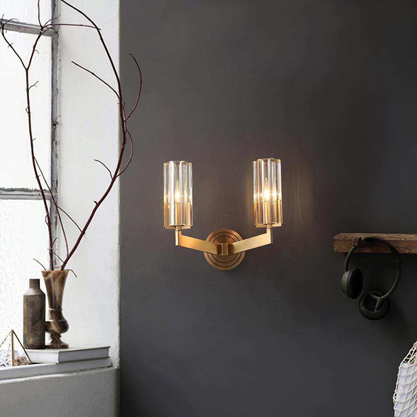 Kayla Brass Wall Light, Bedroom Wall Sconce, detail 4