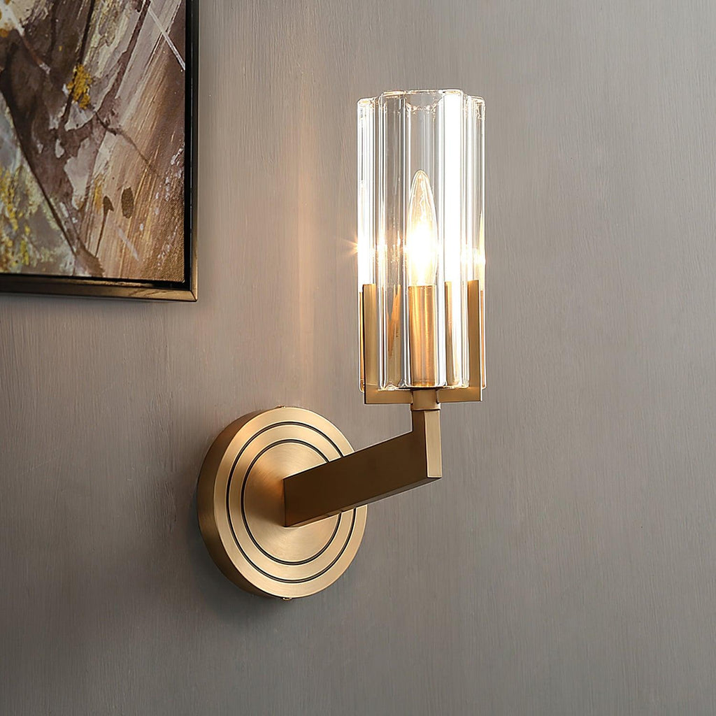 Kayla Brass Wall Light, Bedroom Wall Sconce, detail 3
