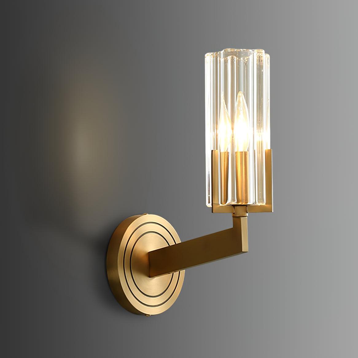 Kayla Brass Wall Light, Bedroom Wall Sconce, W 7.5cm x H 30cm