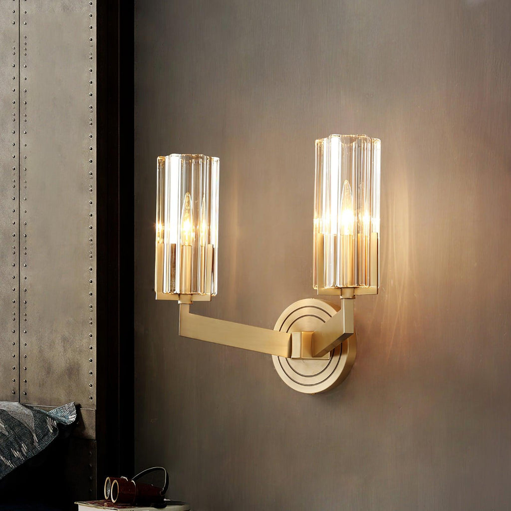 Kayla Brass Wall Light, Bedroom Wall Sconce, detail 5