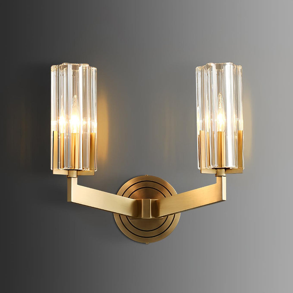 Kayla Brass Wall Light, Bedroom Wall Sconce, detail 6
