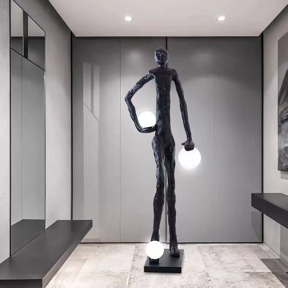 Kicking Ball Sculpture Character Floor Light, Floor Lamp, detail 4