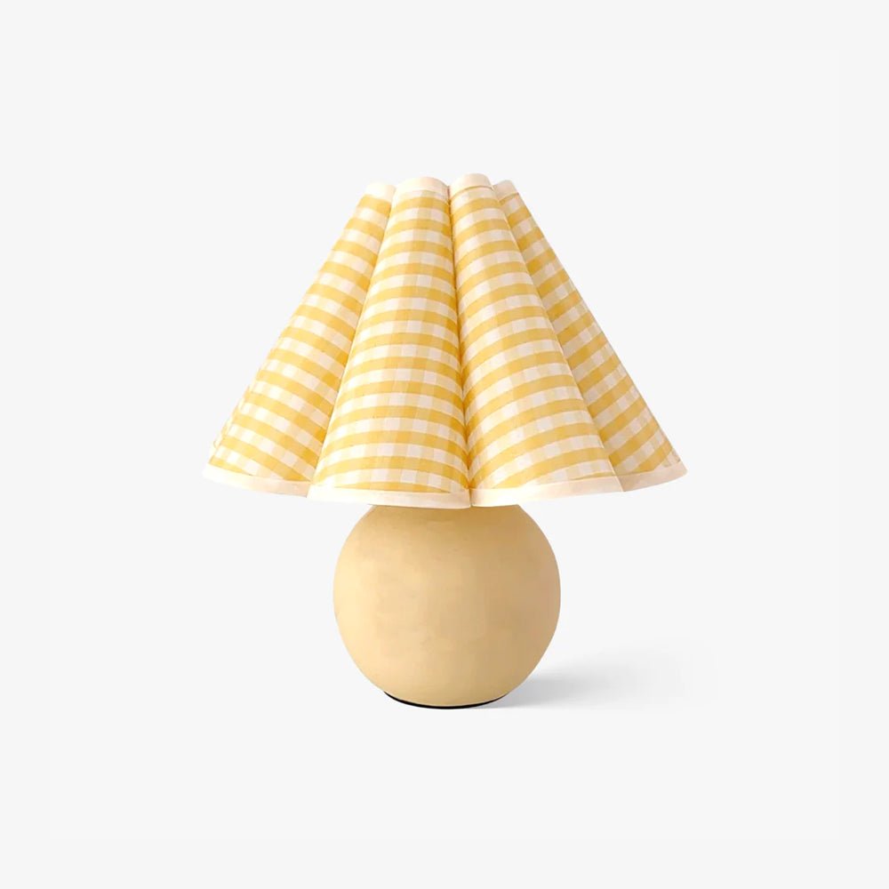 Kicsi Knife Pleat Table Light, Bedside Table Lamp, Ceramics, Φ 11 x H 9.8