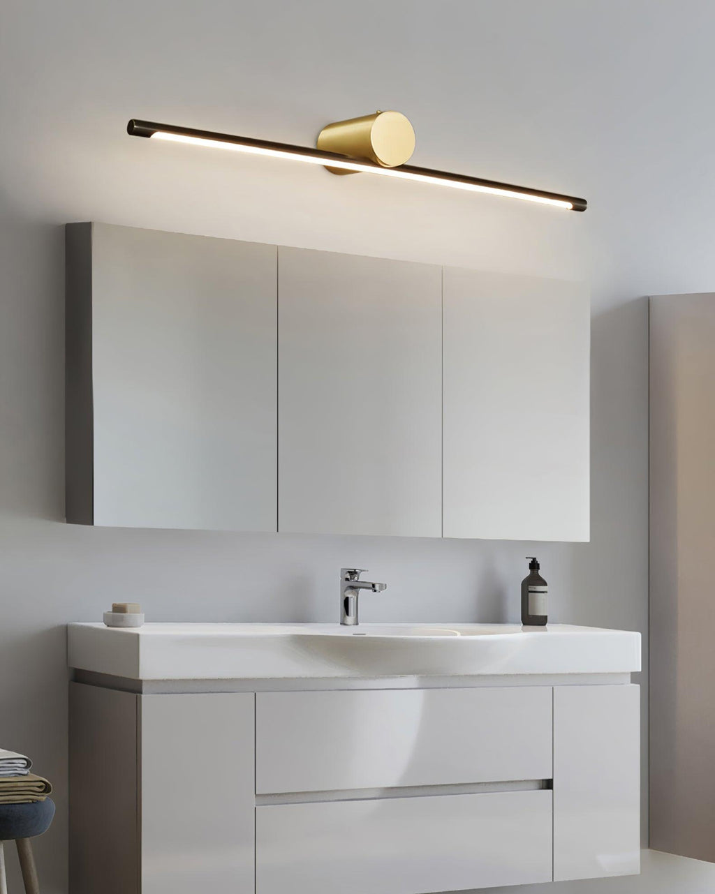 Koge Sleek Design Black LED Wall Light, Bathroom Wall Sconce, detail 13