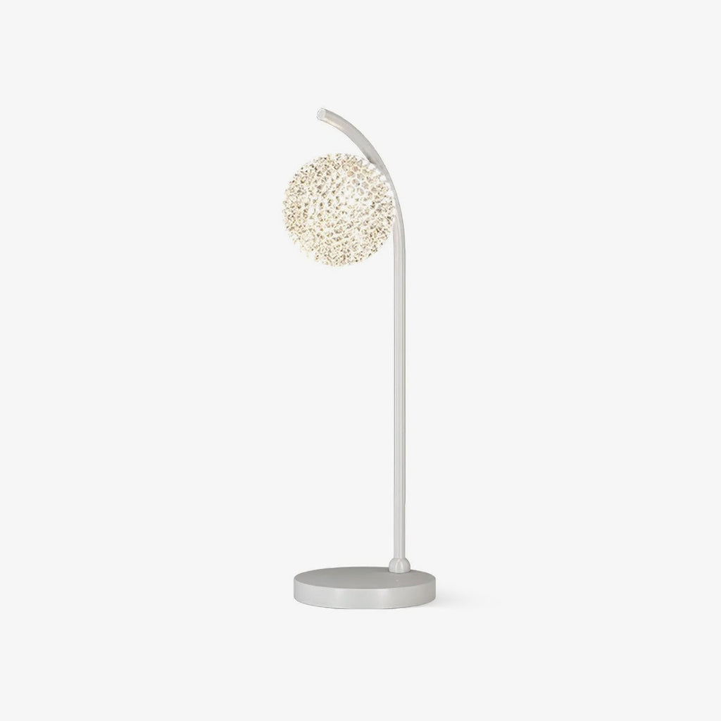 Ksovv Crystal Table Light, Bedside Table Lamp, Metal, ∅ 5.5″ x H 18.9″