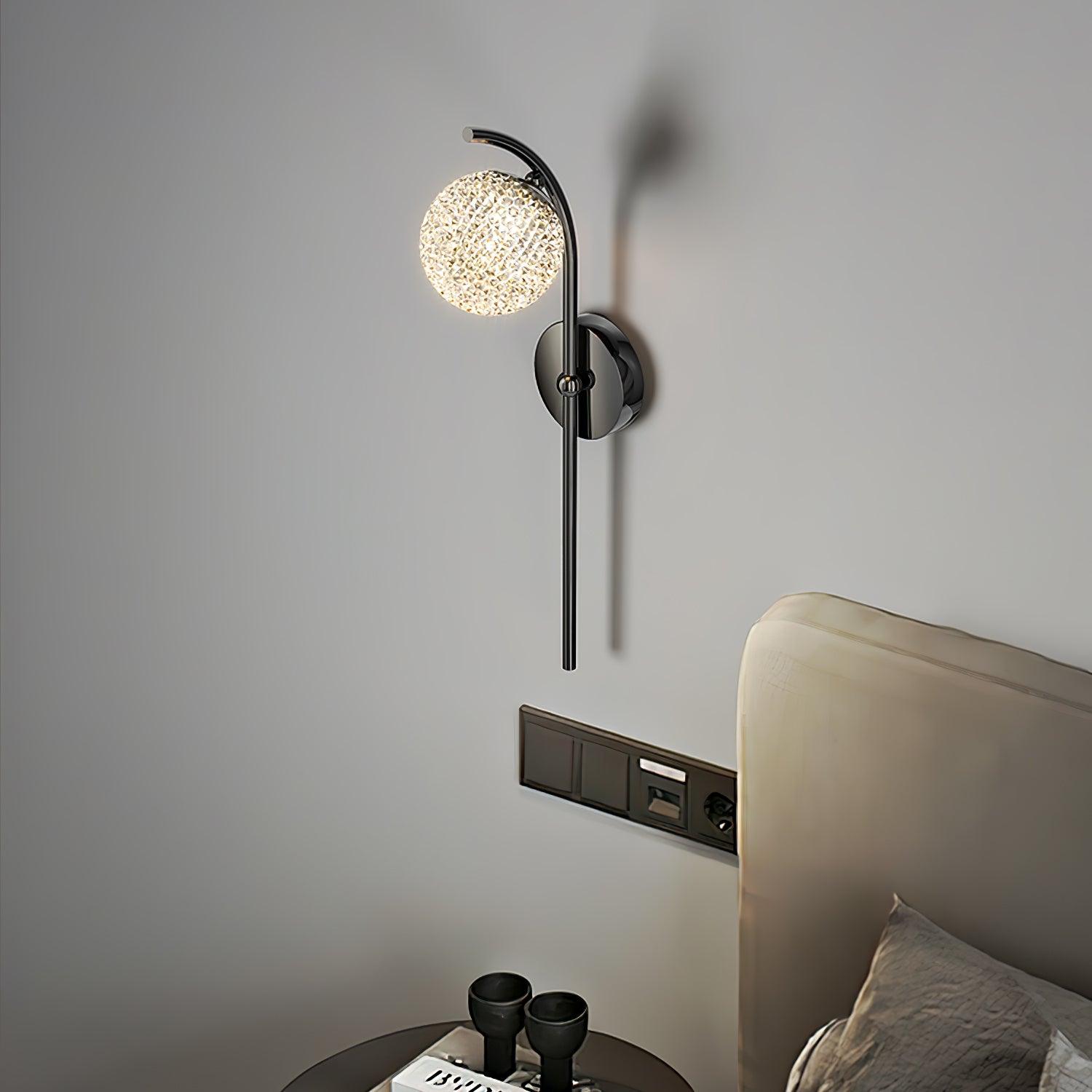 Ksovv Crystal Wall Light, Bedroom Wall Sconce, detail 4