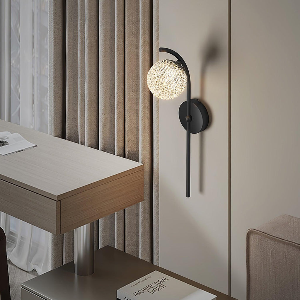 Ksovv Crystal Wall Light, Bedroom Wall Sconce, detail 3
