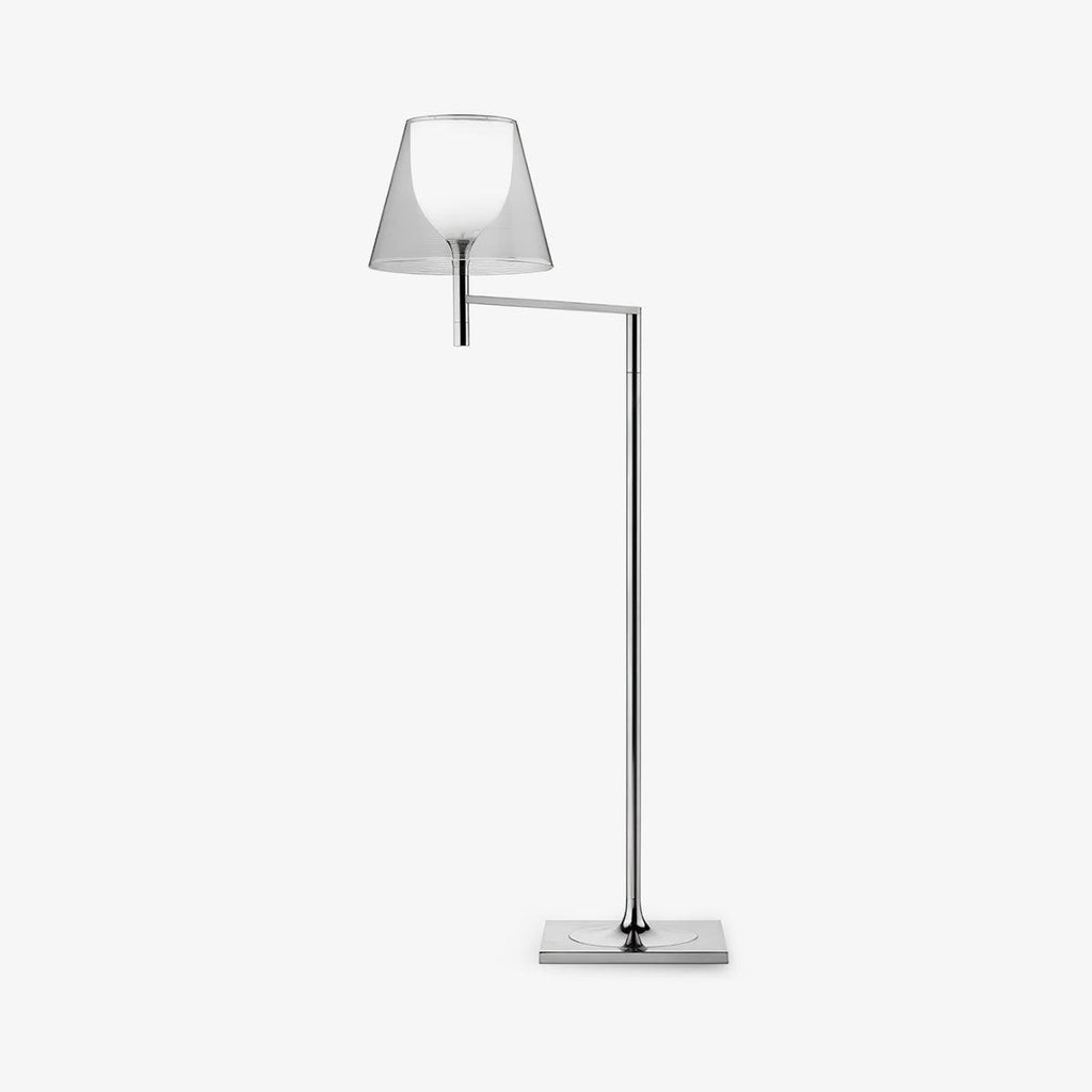 Chrome Prism Bending Standing Light, Floor Lamp, Metal, Dia 25cm x H 112 cm
