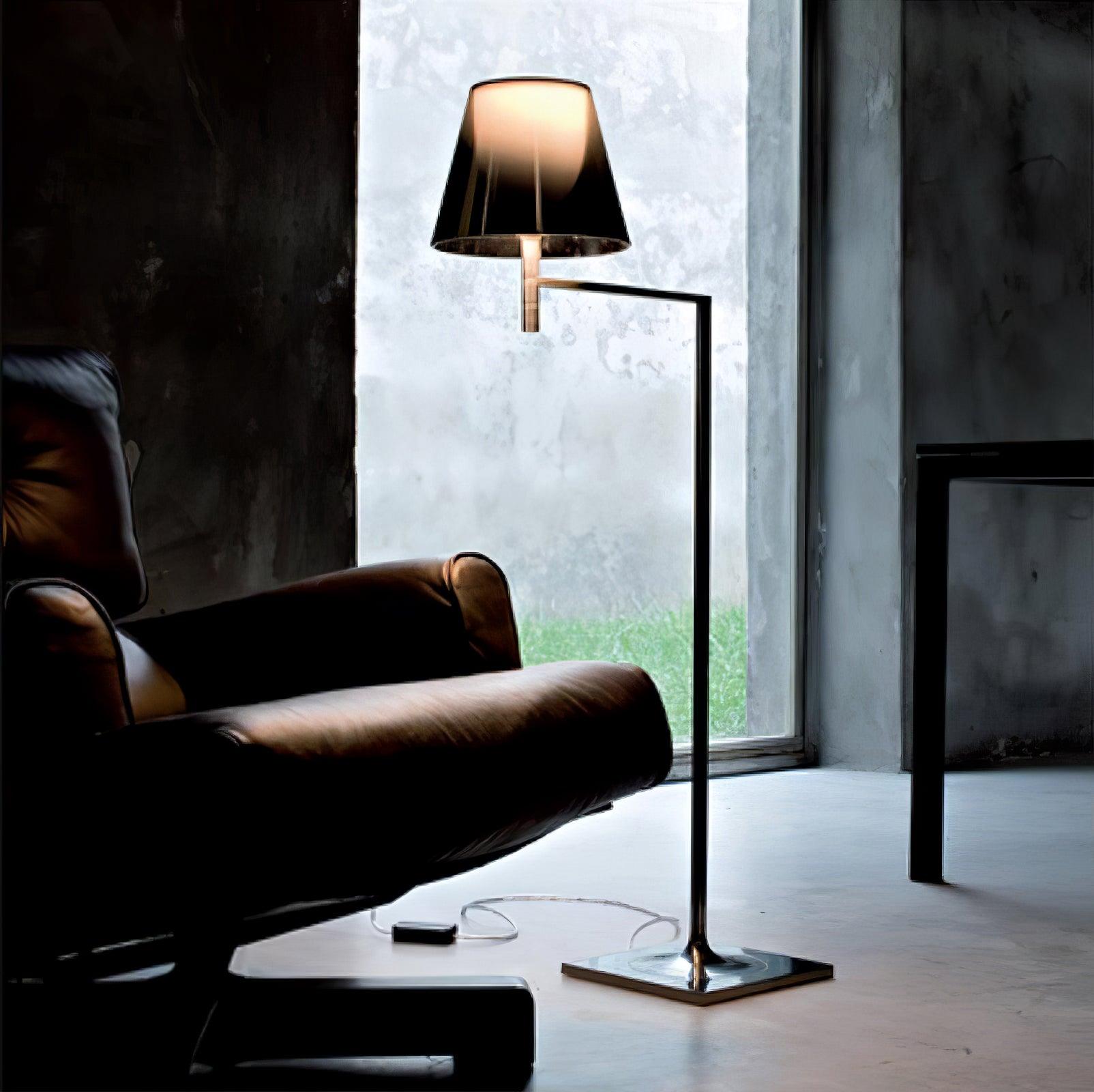 Chrome Prism Bending Standing Light, Floor Lamp, detail 3