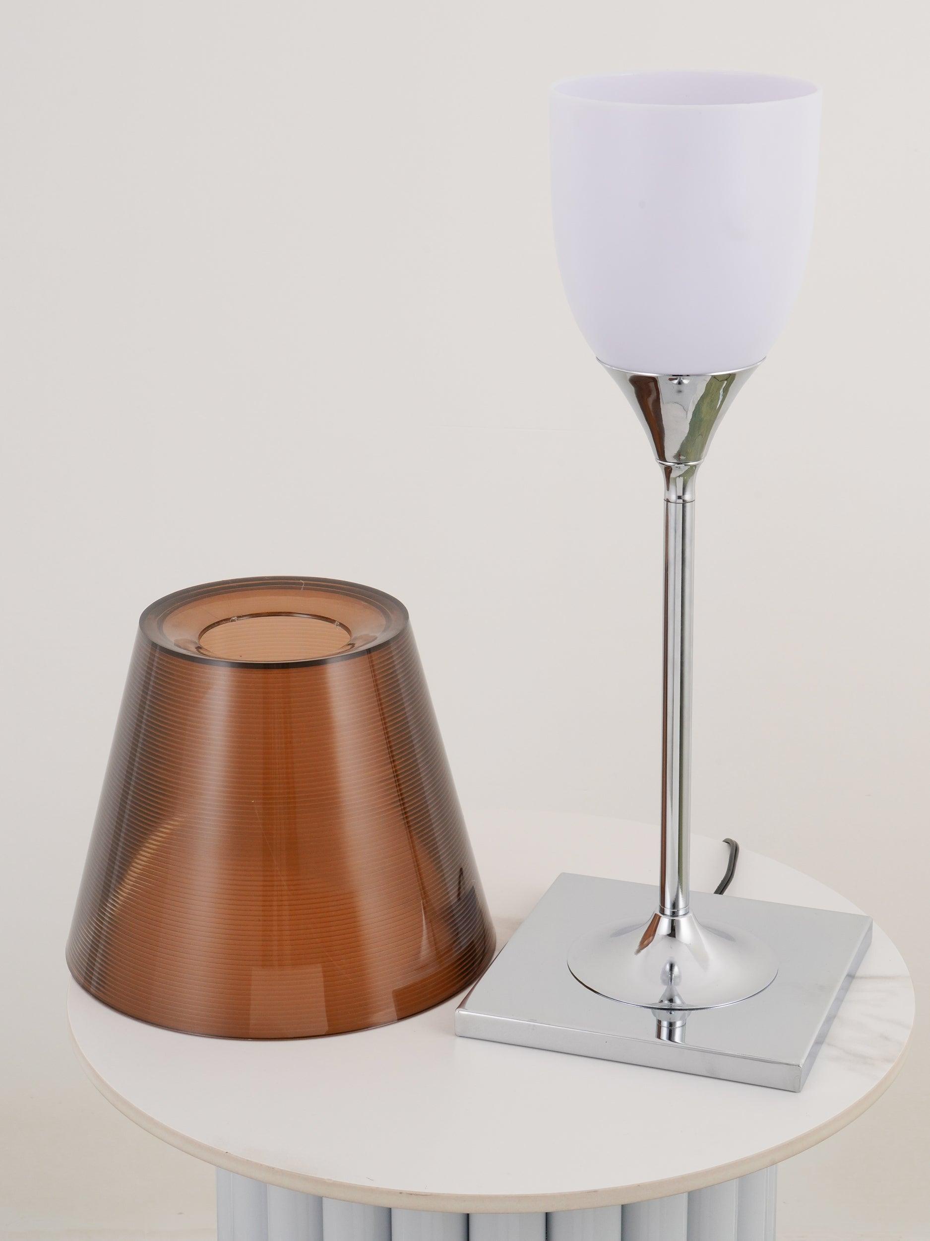 Chrome Prism Table Light, Bedside Table Lamp, detail 14