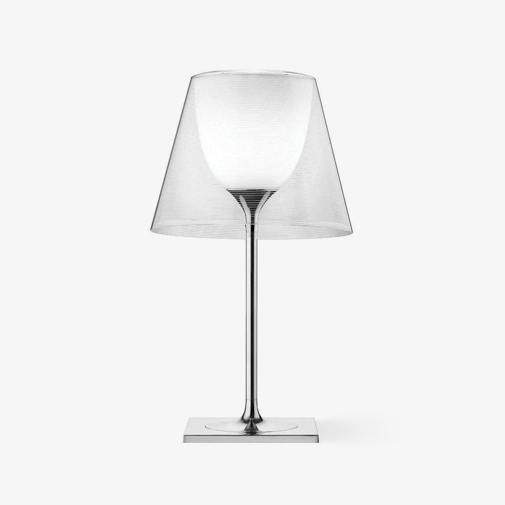 Chrome Prism Table Light, Bedside Table Lamp, Metal, ∅ 15.7″ x H 27.2″
