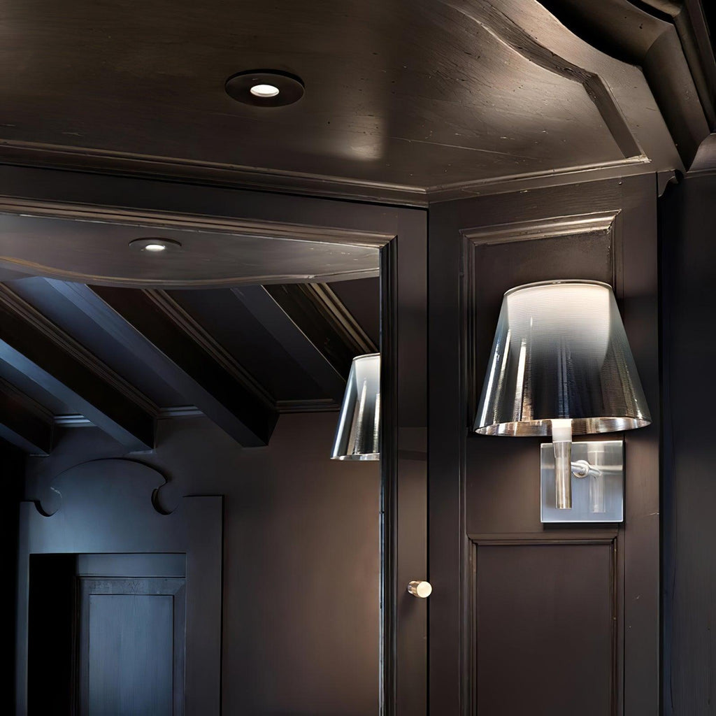 Chrome Prism Wall Light, Hardwired Wall Sconce, detail 5