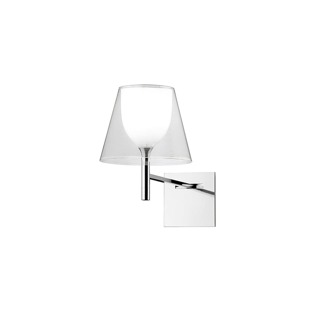 Chrome Prism Wall Light, Hardwired Wall Sconce, Metal, Dia 23.5cm x H 40cm