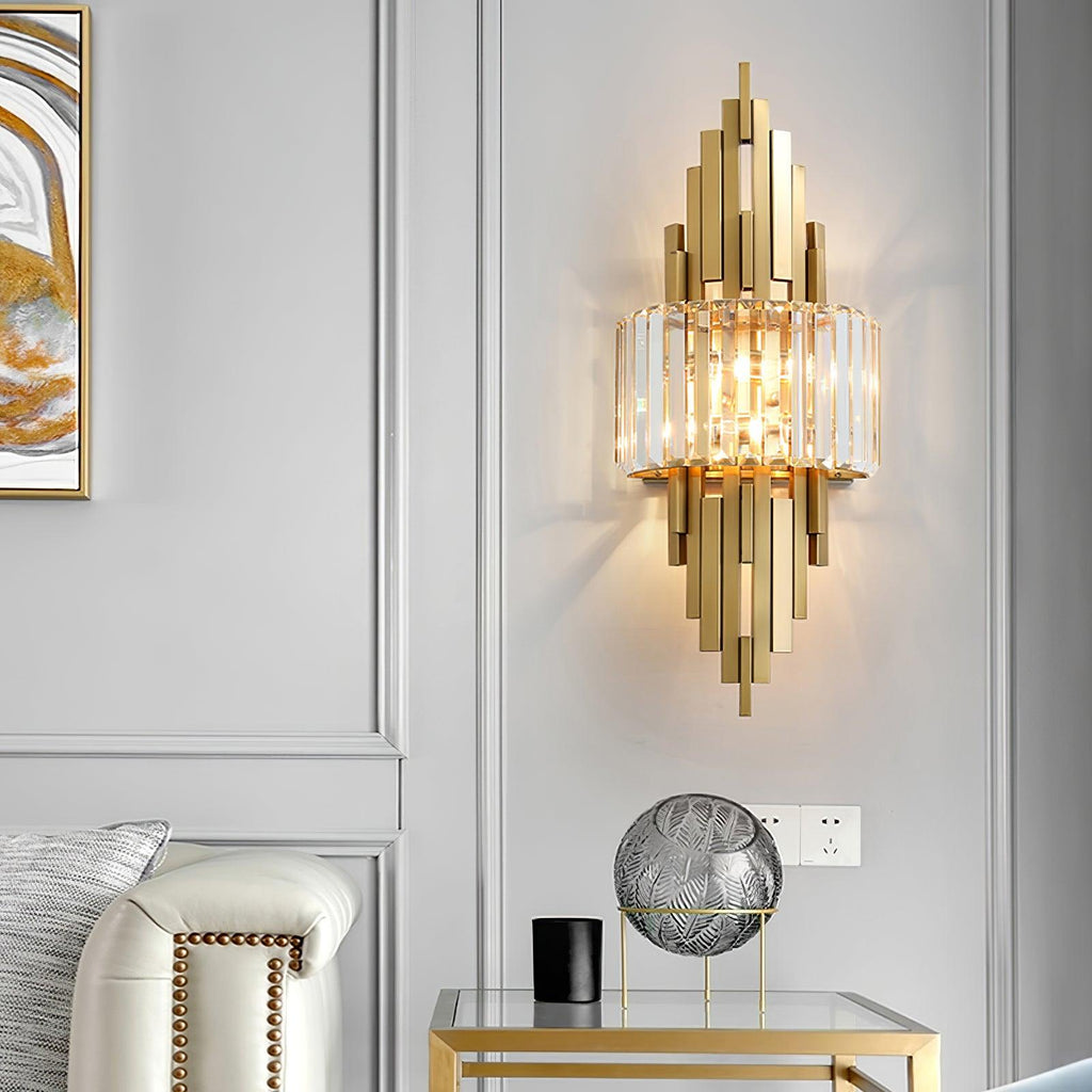 Kubica Crystal Wall Light, Hardwired Wall Sconce, detail 4