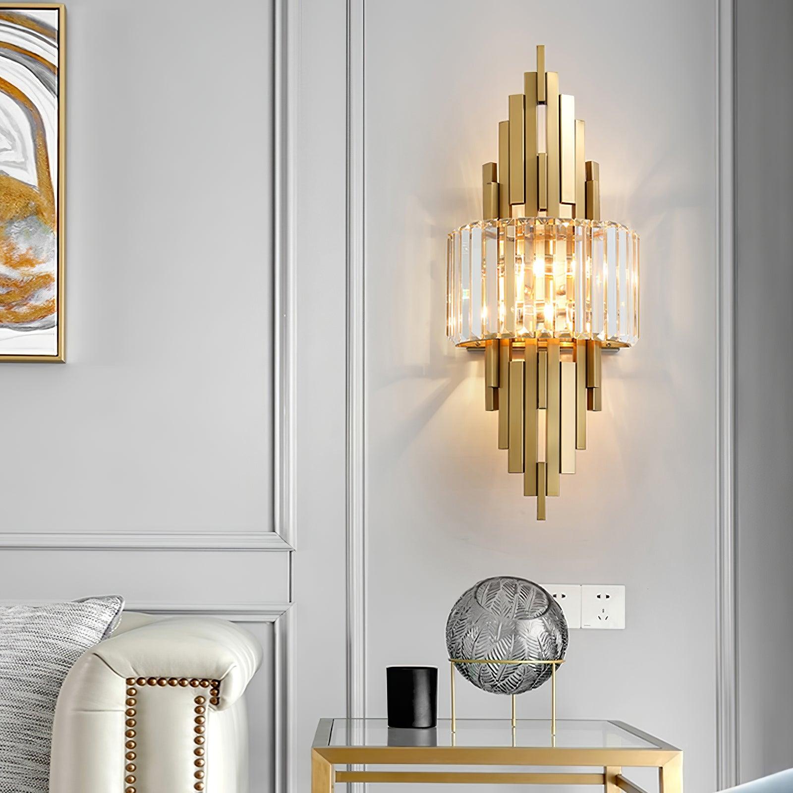 Kubica Crystal Wall Light, Hardwired Wall Sconce, detail 4