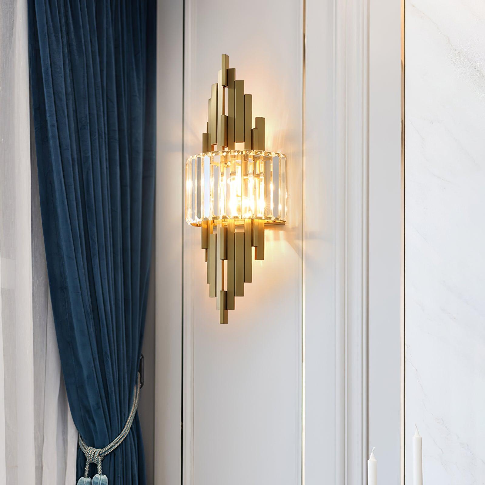 Kubica Crystal Wall Light, Hardwired Wall Sconce, detail 3