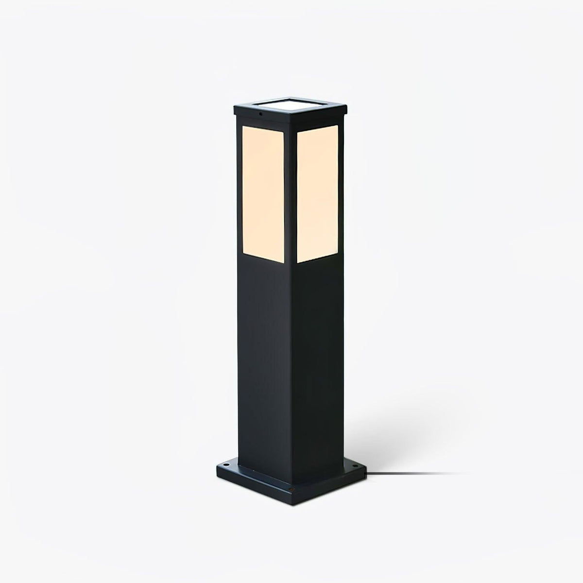 Kuzco Bollard Exterior Light, Outdoor Wall Light, Iron, ∅ 5.5″ x H 23.6″