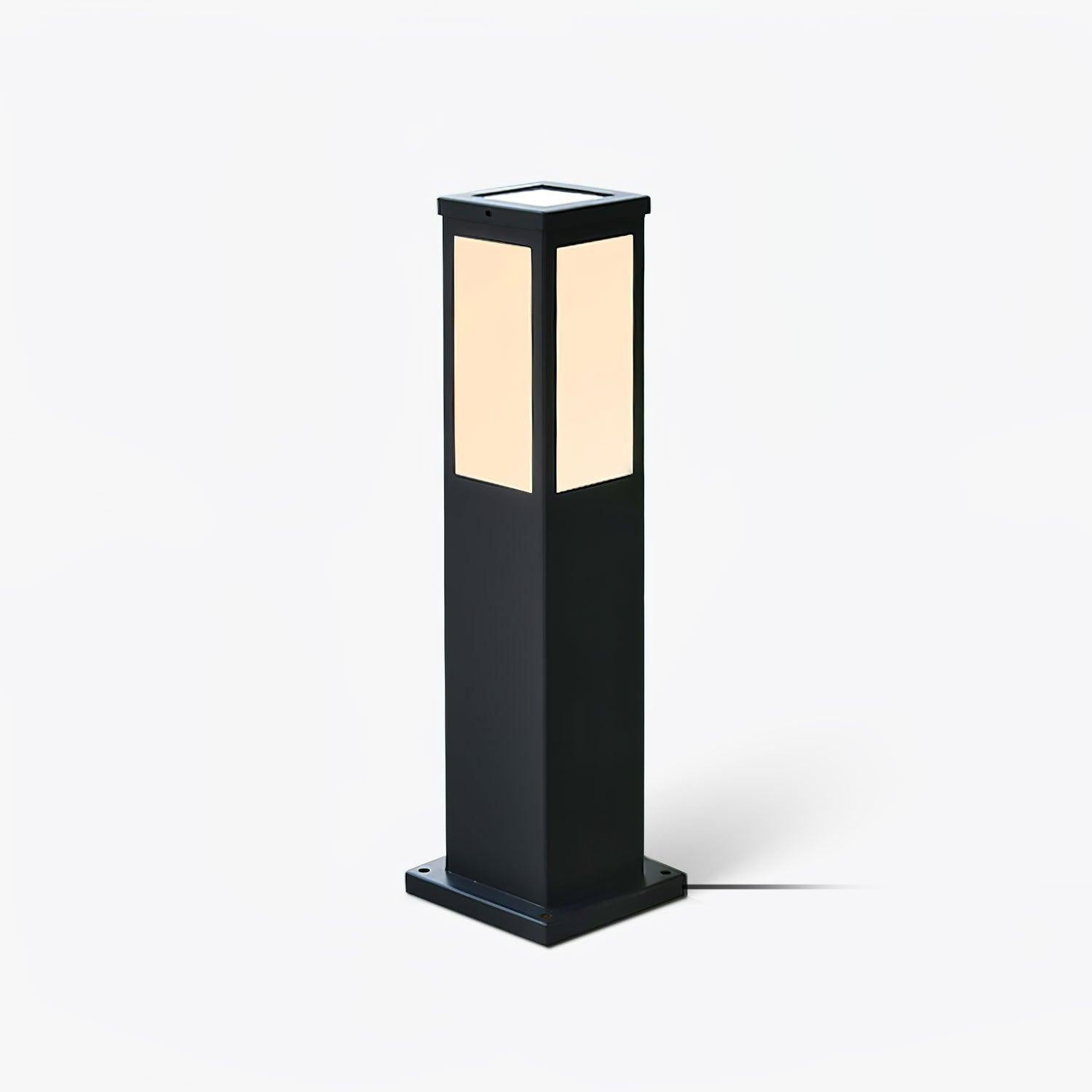 Kuzco Bollard Exterior Light, Outdoor Wall Light, Iron, ∅ 5.5″ x H 23.6″
