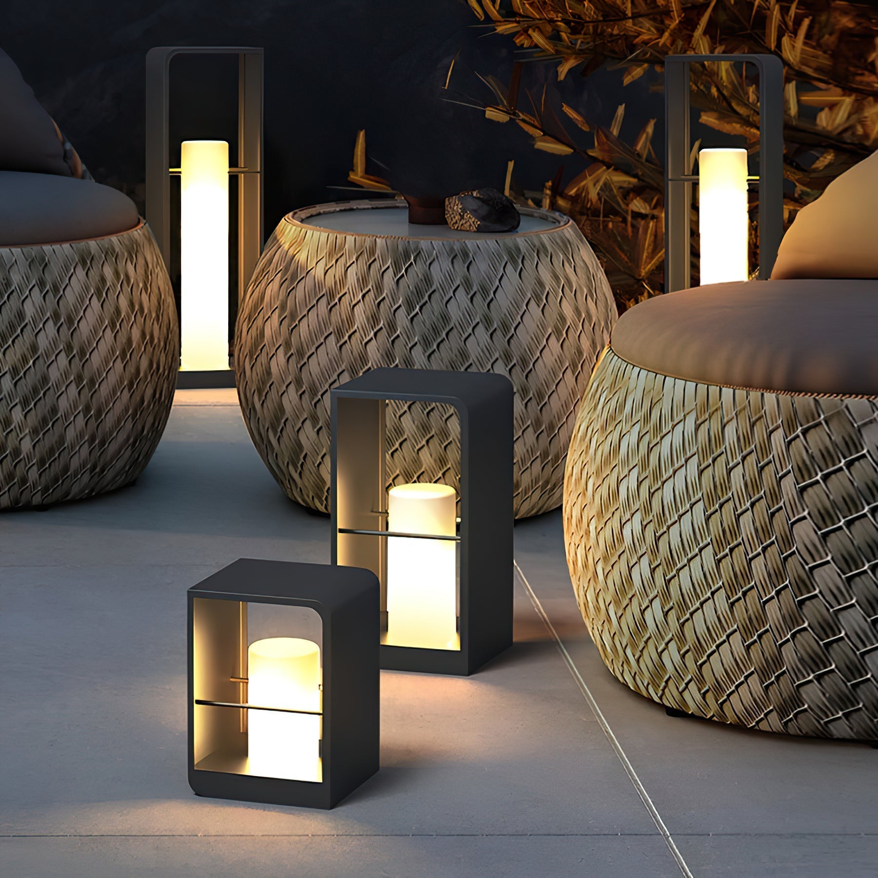Lantern Garden Solar Exterior Light - Dia 20 cm x H 45cm Stainless Steel, Outdoor Wall Light, detail 24