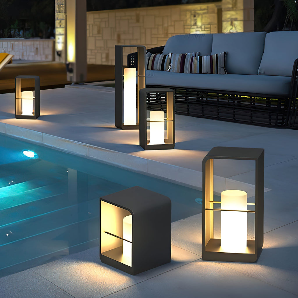 Lantern Garden Solar Exterior Light - Dia 20 cm x H 45cm Stainless Steel, Outdoor Wall Light, detail 27